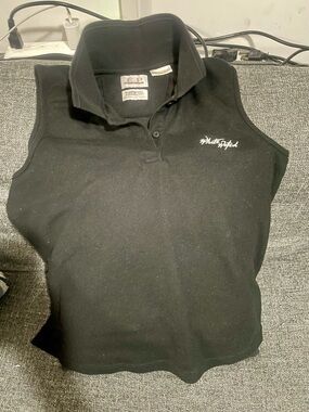 EP Pro Black Polo Top with White Label Accents